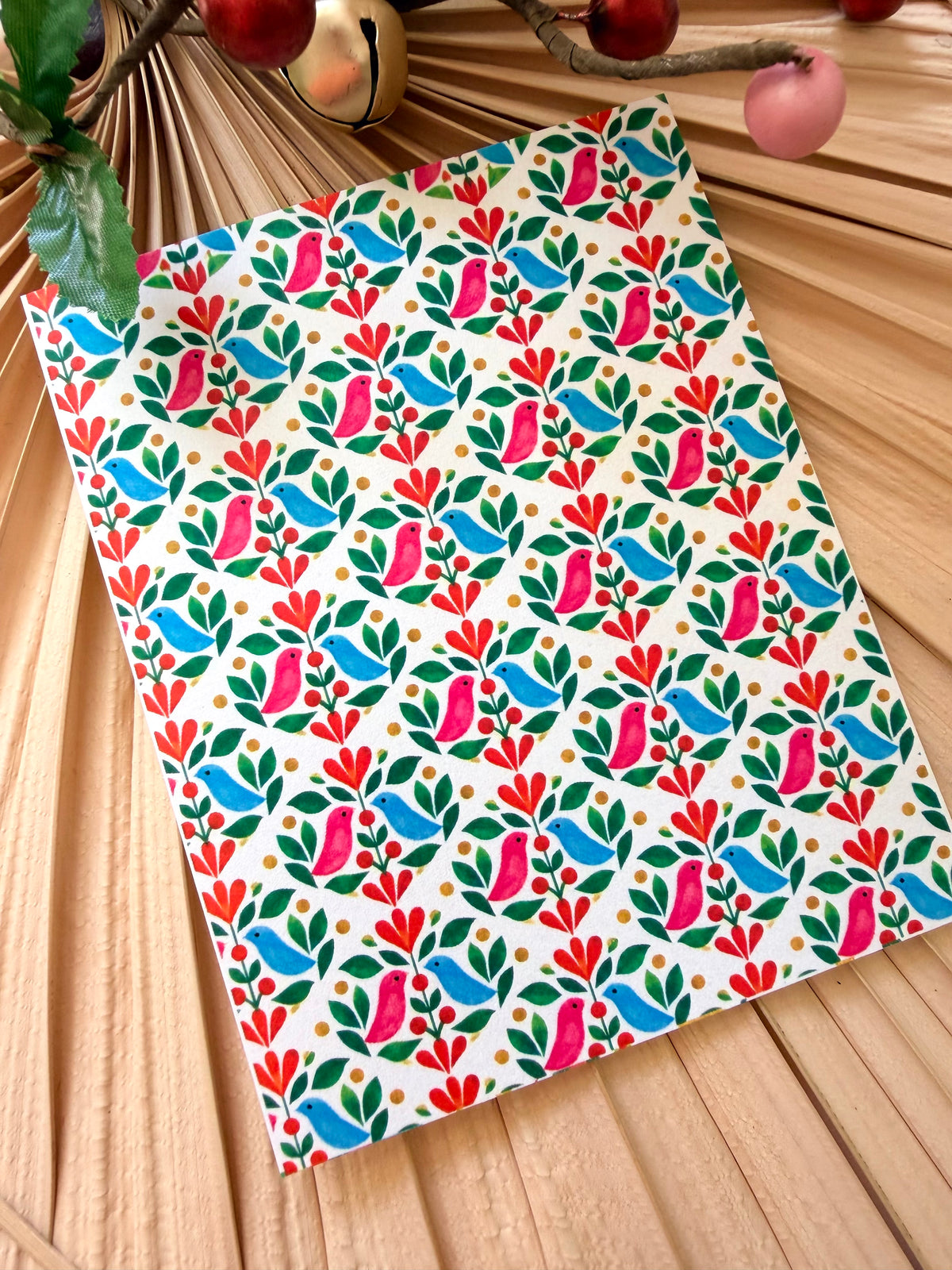 Holiday Love Birds Transfer Paper