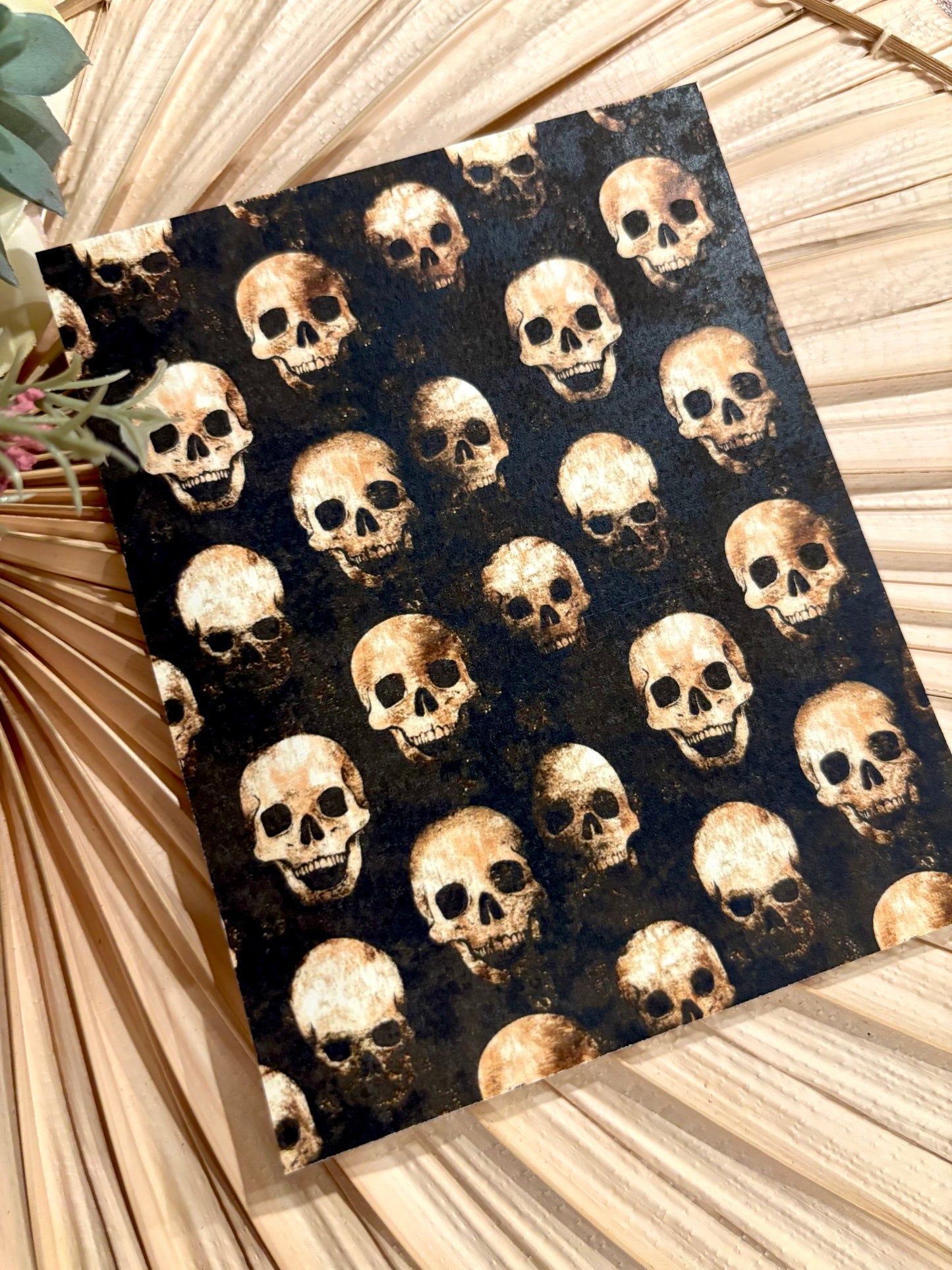 Gothic Skulls Transfer Paper