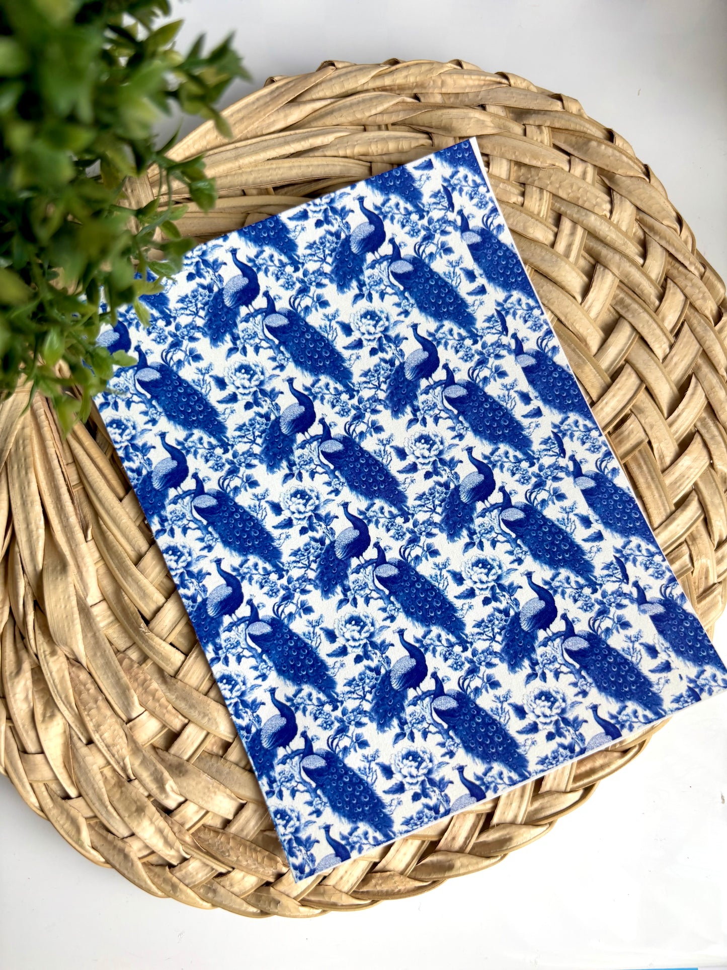 Peacock Chinoiserie Transfer Paper
