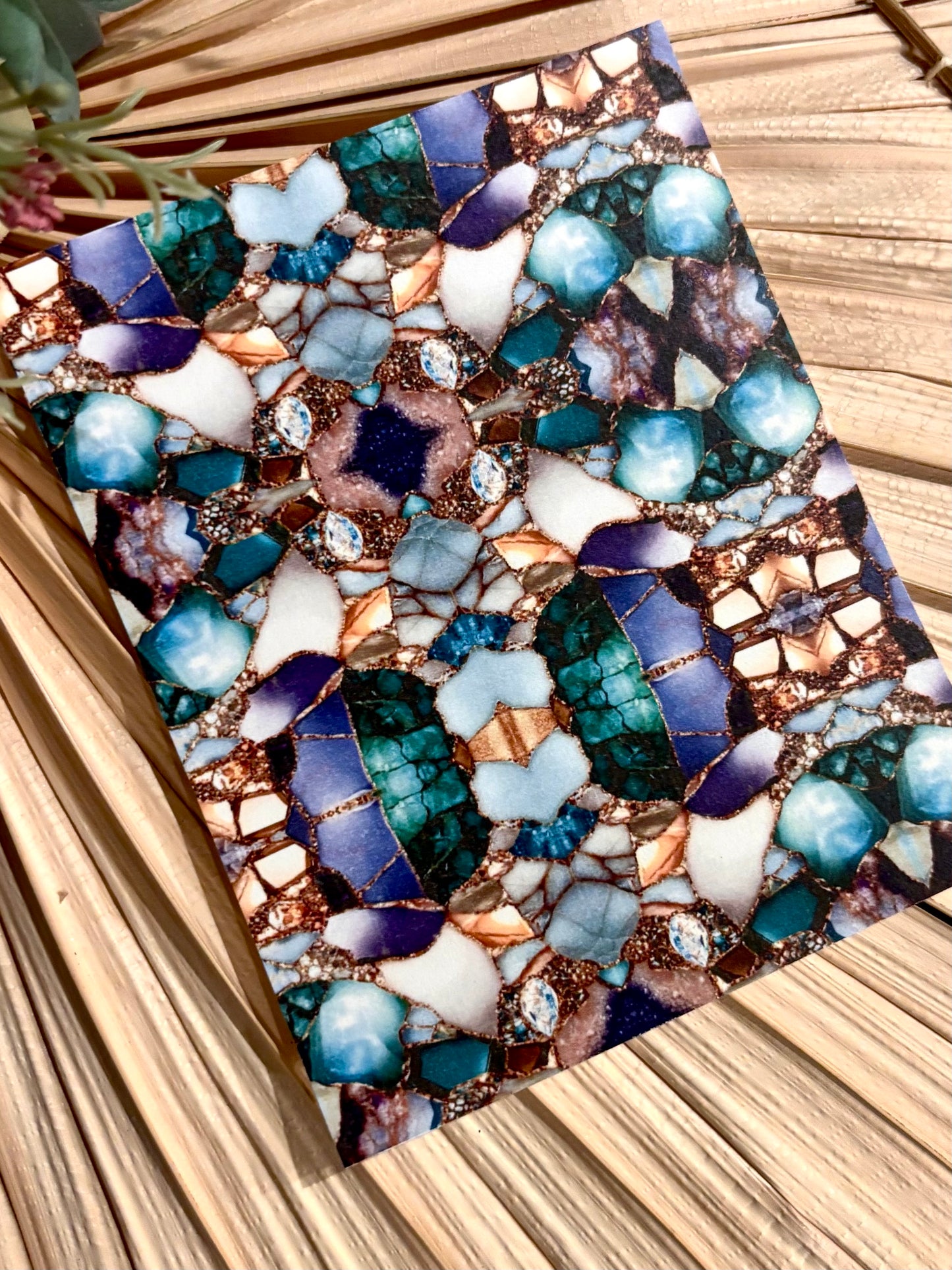 Aquamarine Kaleidoscope Transfer Paper