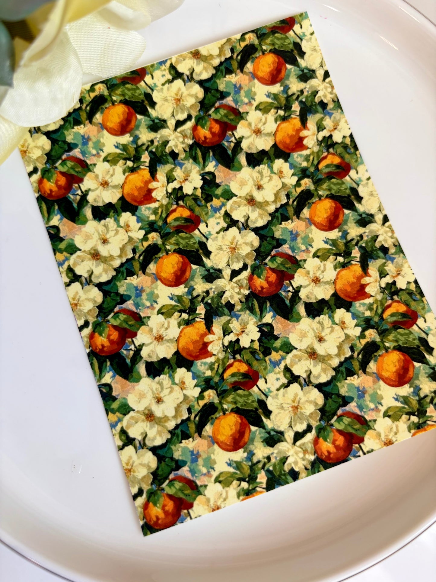 Orange Flower Oil Painting Transfer Paper