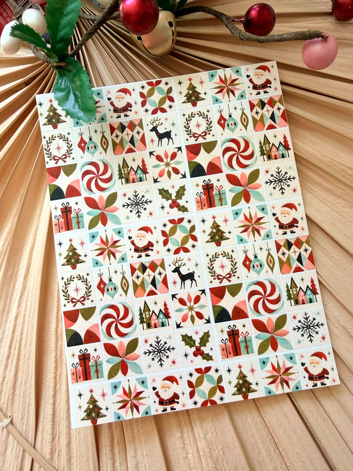 Santa MCM Tile Transfer Paper