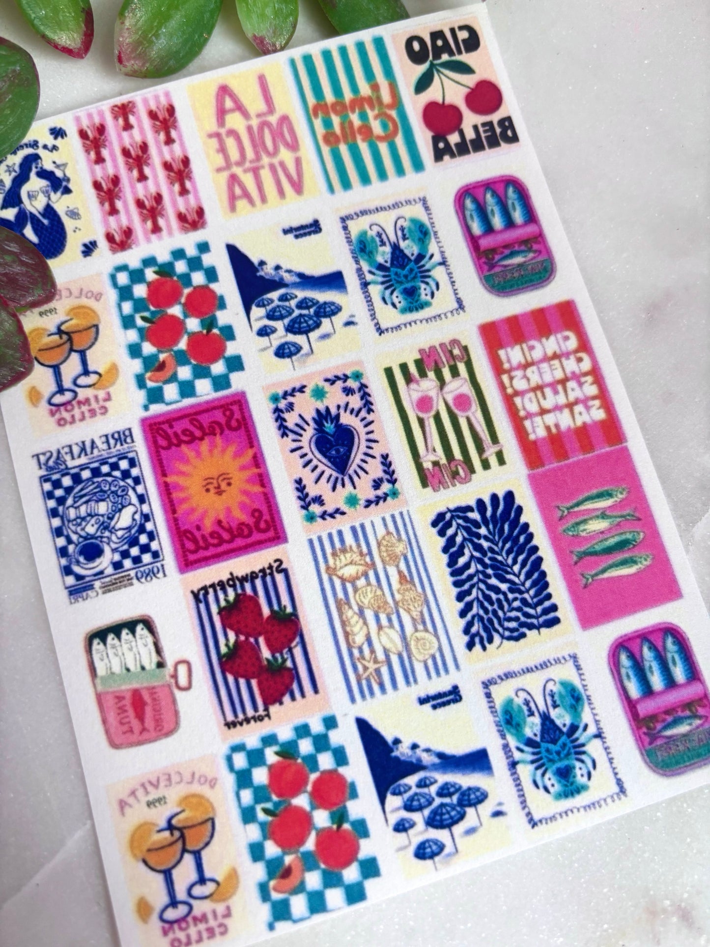 Italian Coast Tile Transfer Paper