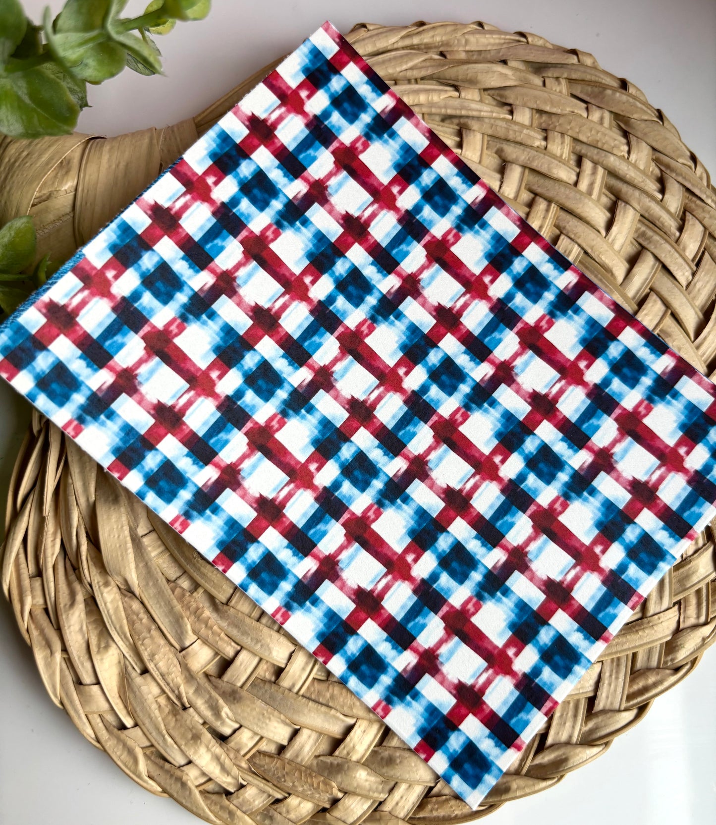 Red White Blue Checks Transfer Paper