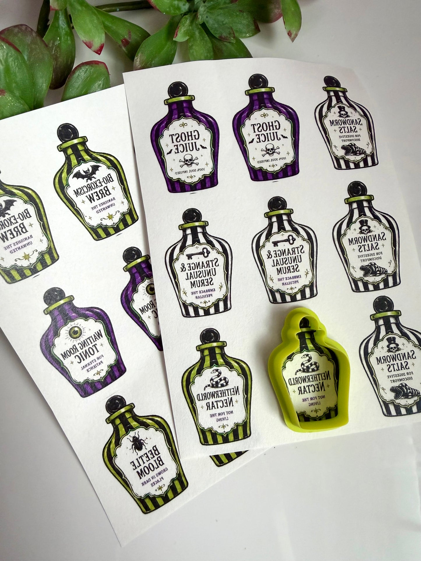 Beetlejuice Inspired Large Potion Transfers & Cutter