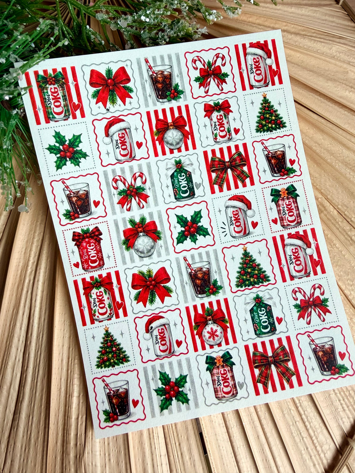 Holiday Soda Tile Transfer Papers