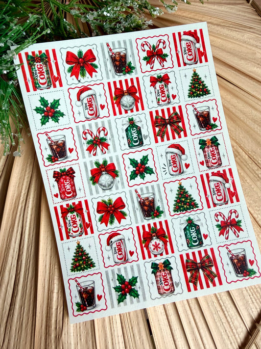 Holiday Soda Tile Transfer Papers