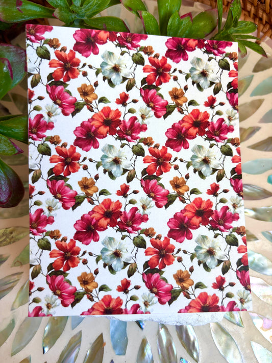 Koi Fish Floral Transfer Paper