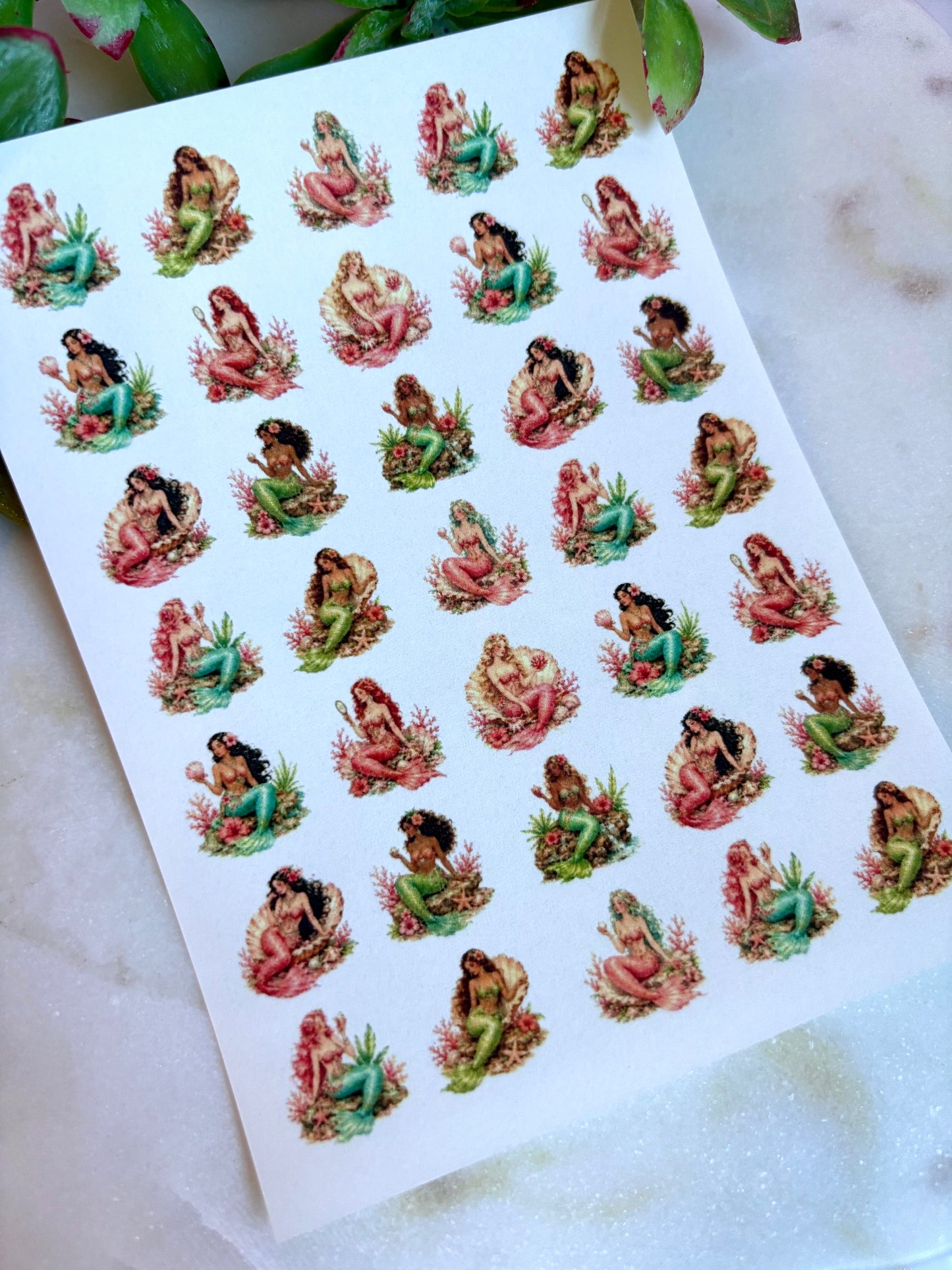 Island Mermaid Transfer Paper
