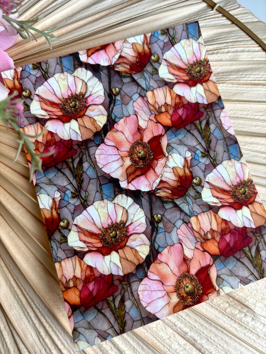 Pale Pink Poppy-Large SG Transfer Paper