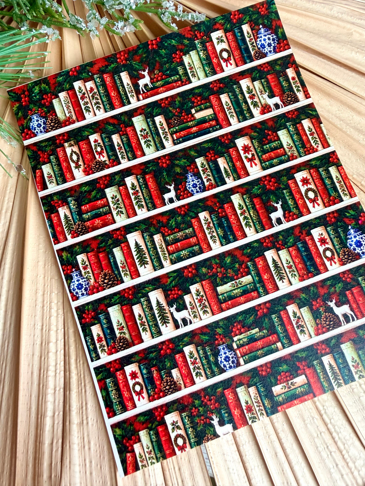 Holiday Bookshelves Transfer Paper