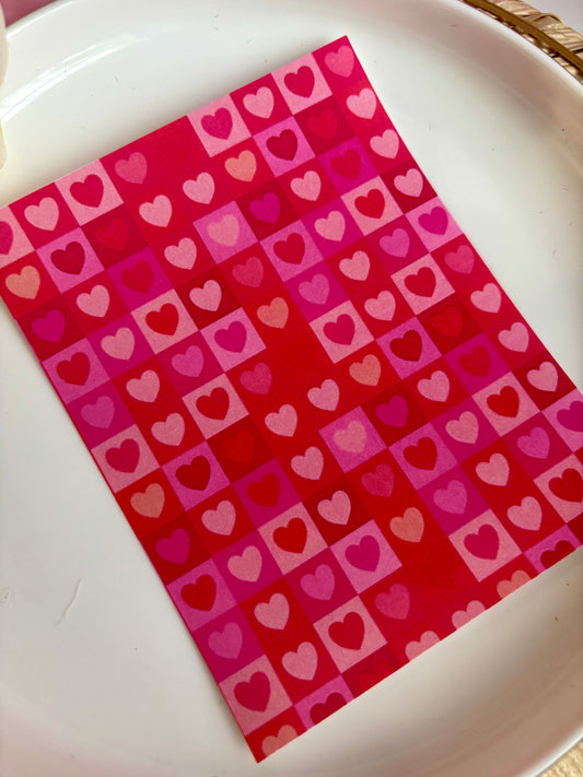 Heart Squares Transfer Paper