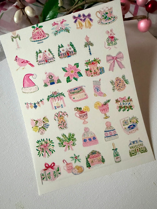 Preppy Holiday Charm Transfer Papers