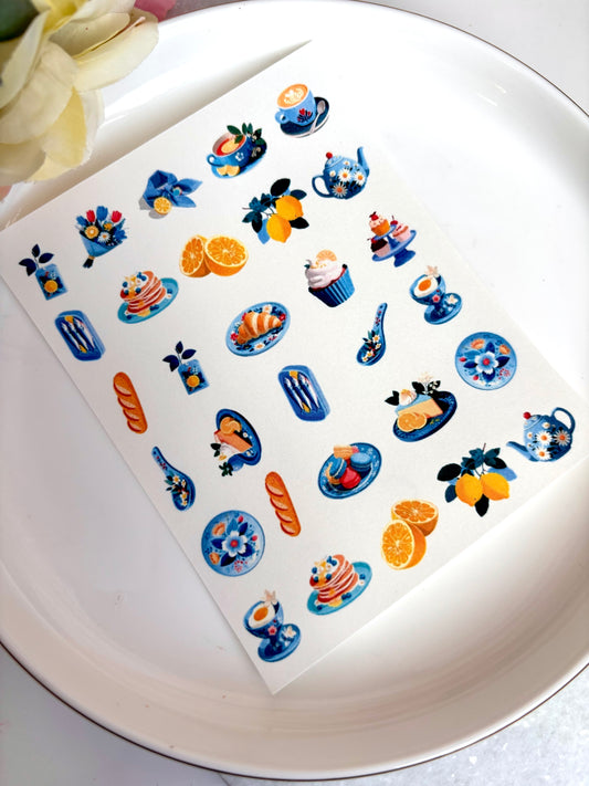 Blue Brunch Charm Paper