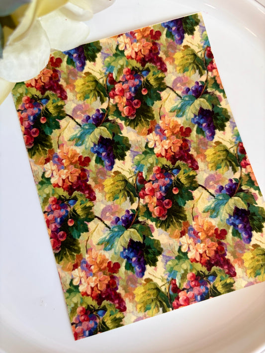 Grape Oil Painting Transfer Paper
