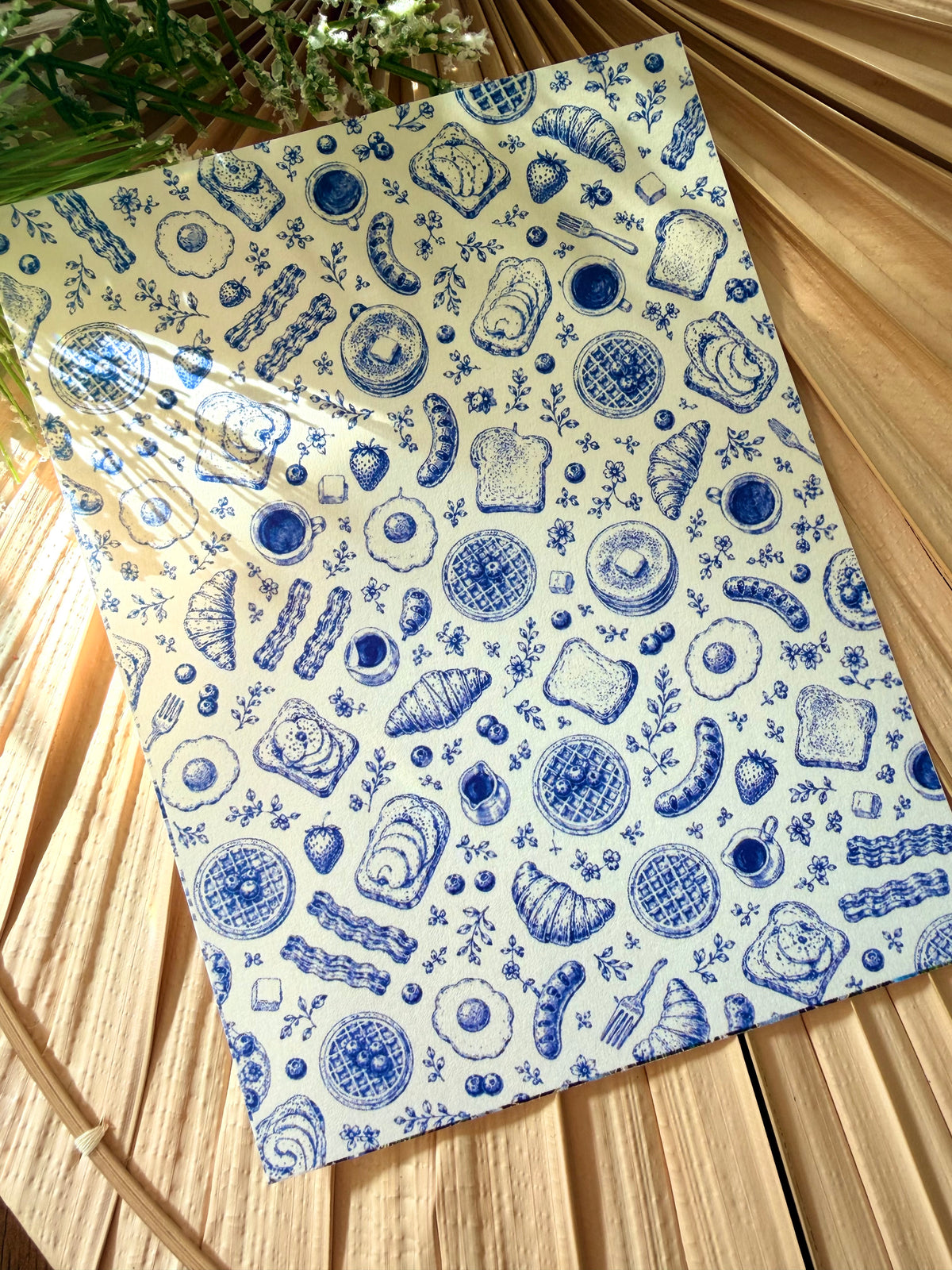 Breakfast Toile Transfer Paper