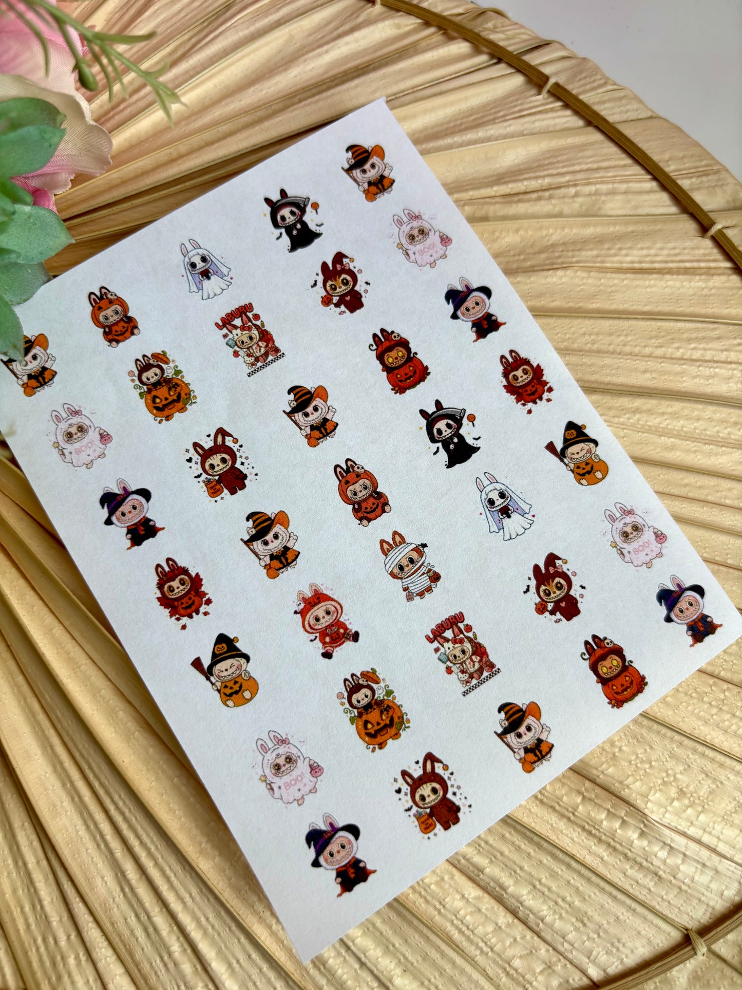 Trick-or-Treat Labubu Charms Transfer Papers
