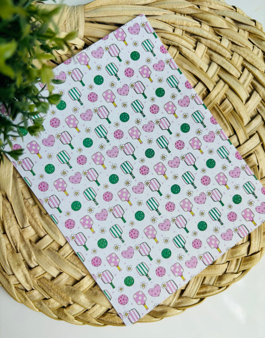 Preppy Pickle Ball Transfer Paper