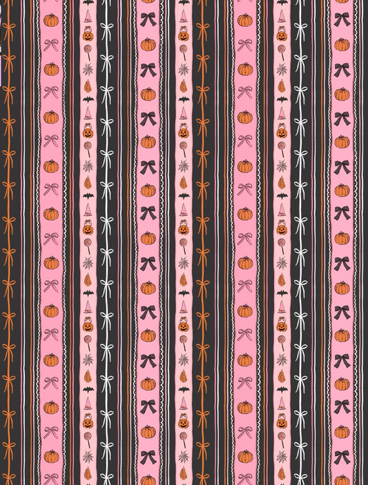 Halloween Bow Stripe Transfer Paper