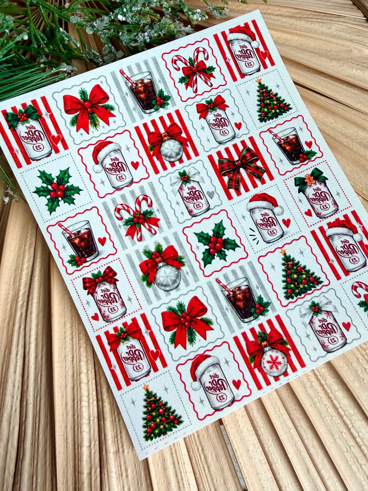 Holiday Soda Tile Transfer Papers