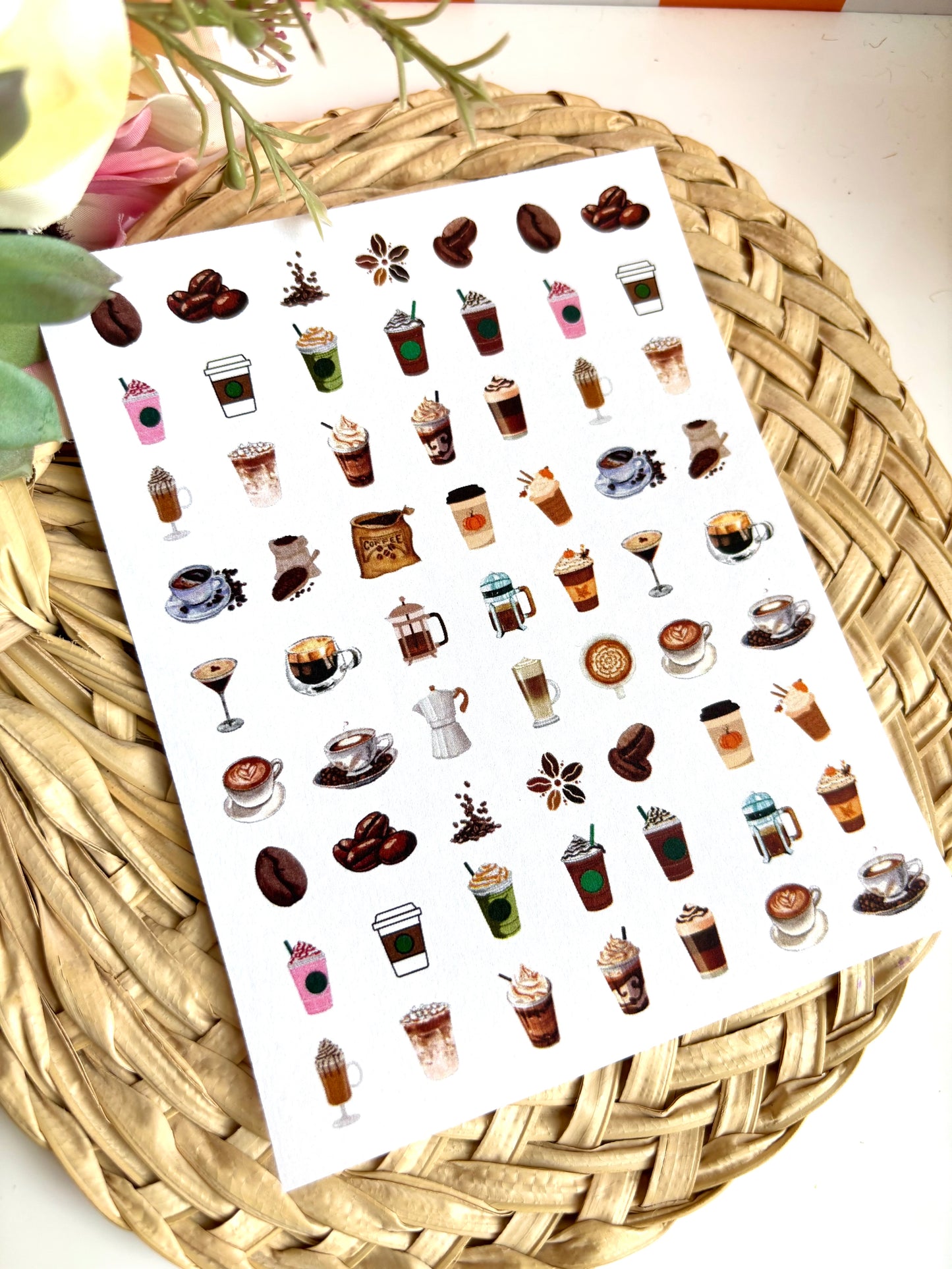 Coffee Charms Transfer Paper