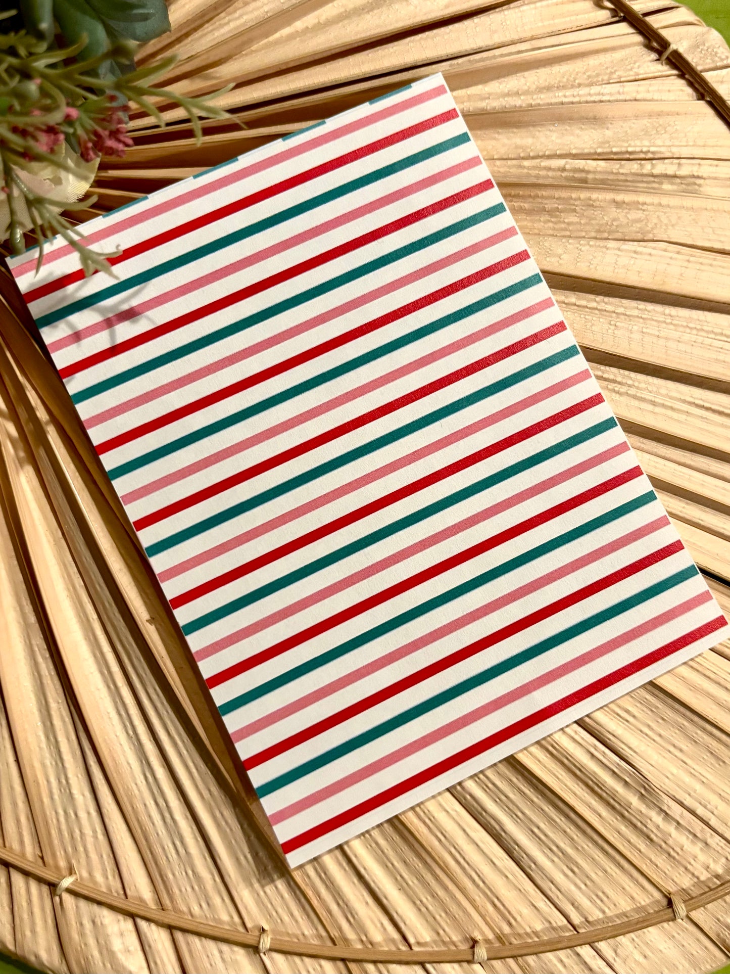 Skinny Xmas Stripe Transfer Paper