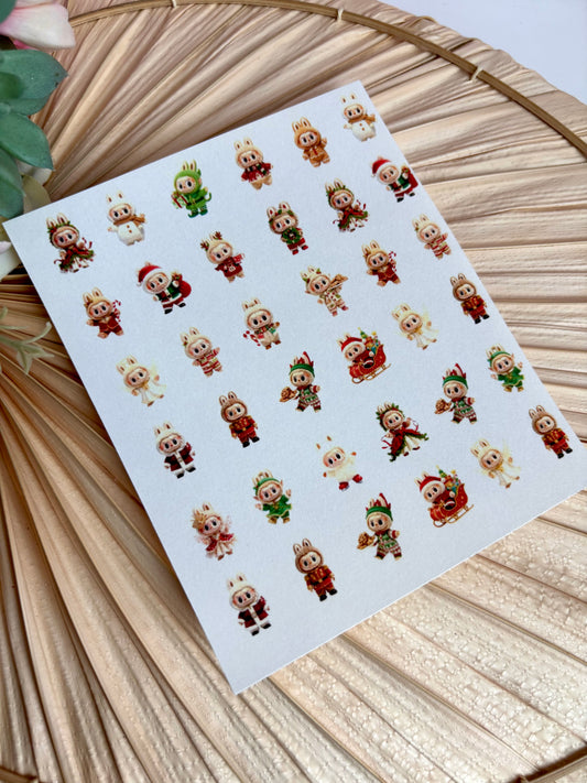 Xmas Labubu Charms Transfer Paper