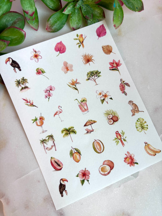 Tropic Charm Transfer Paper