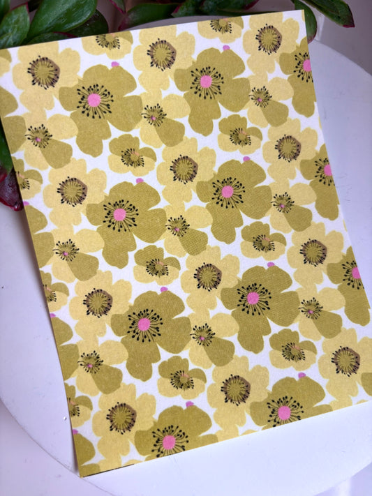 Hippie Avocado Flower Transfer Paper