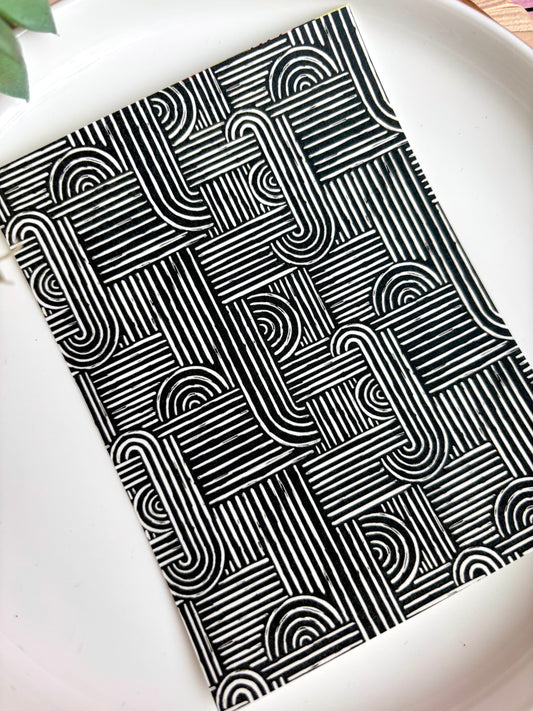 B&W Geo Arch Transfer Paper