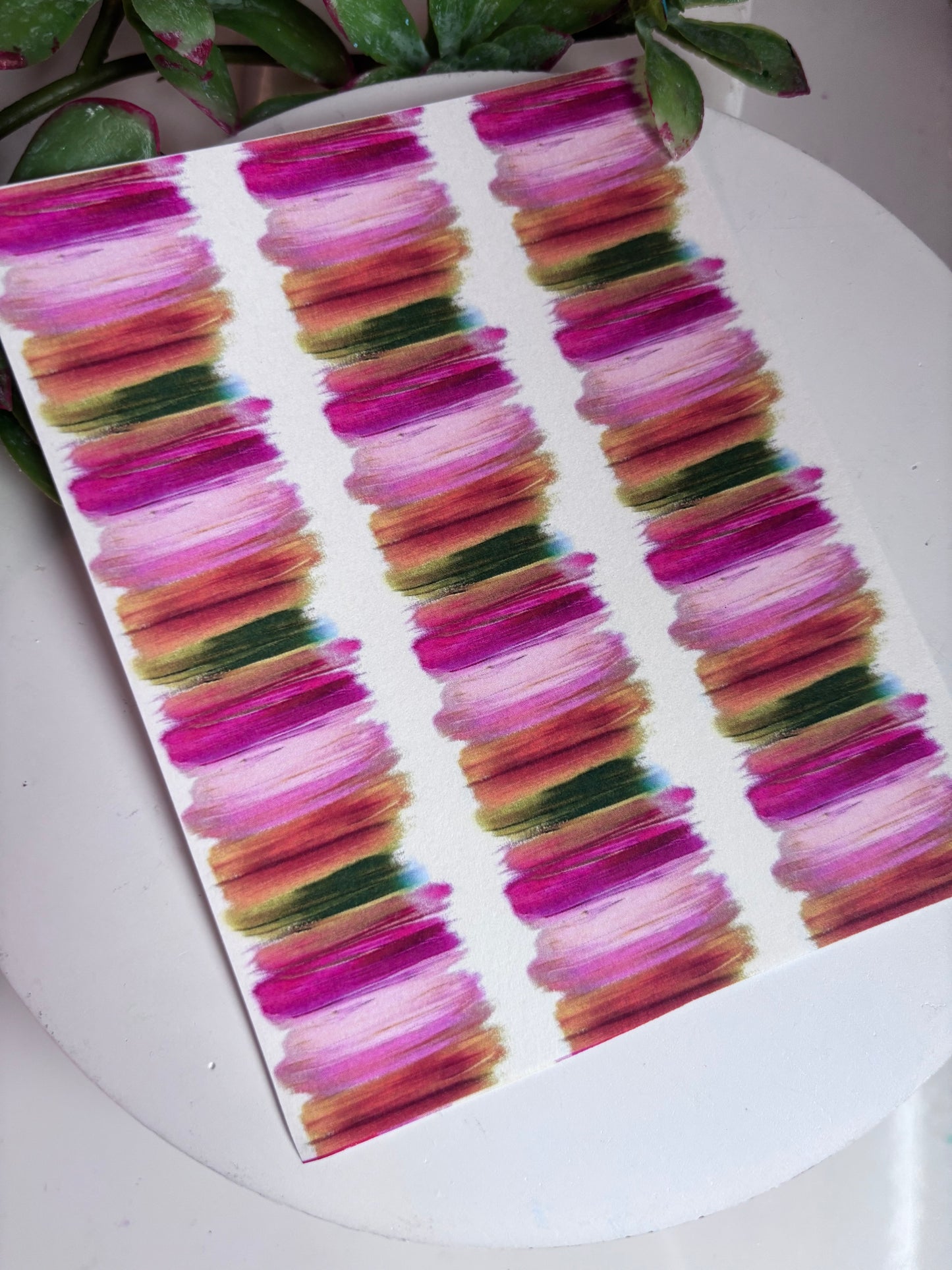 Peony Brushstroke Transfer Paper