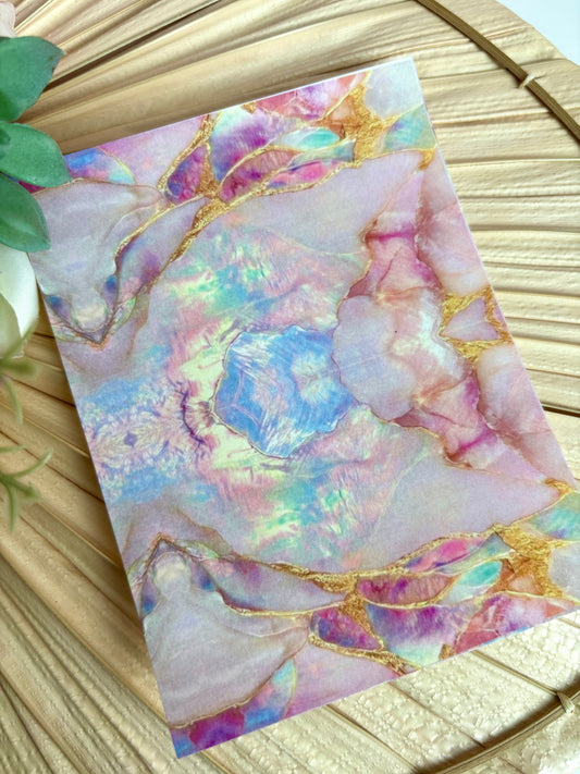Pink Opal Kaleidoscope D Transfer Paper