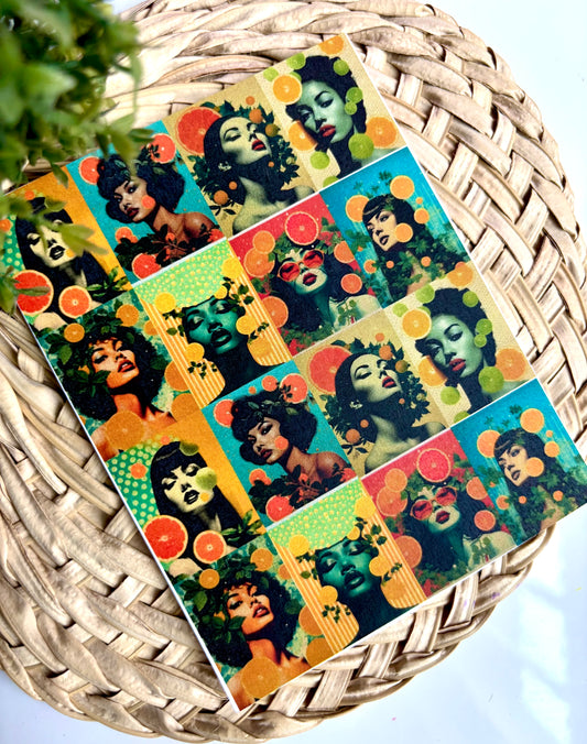 Retro Beauties B Transfer Paper