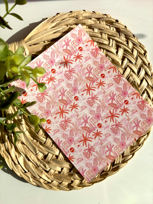 Red Beach Life Transfer Paper