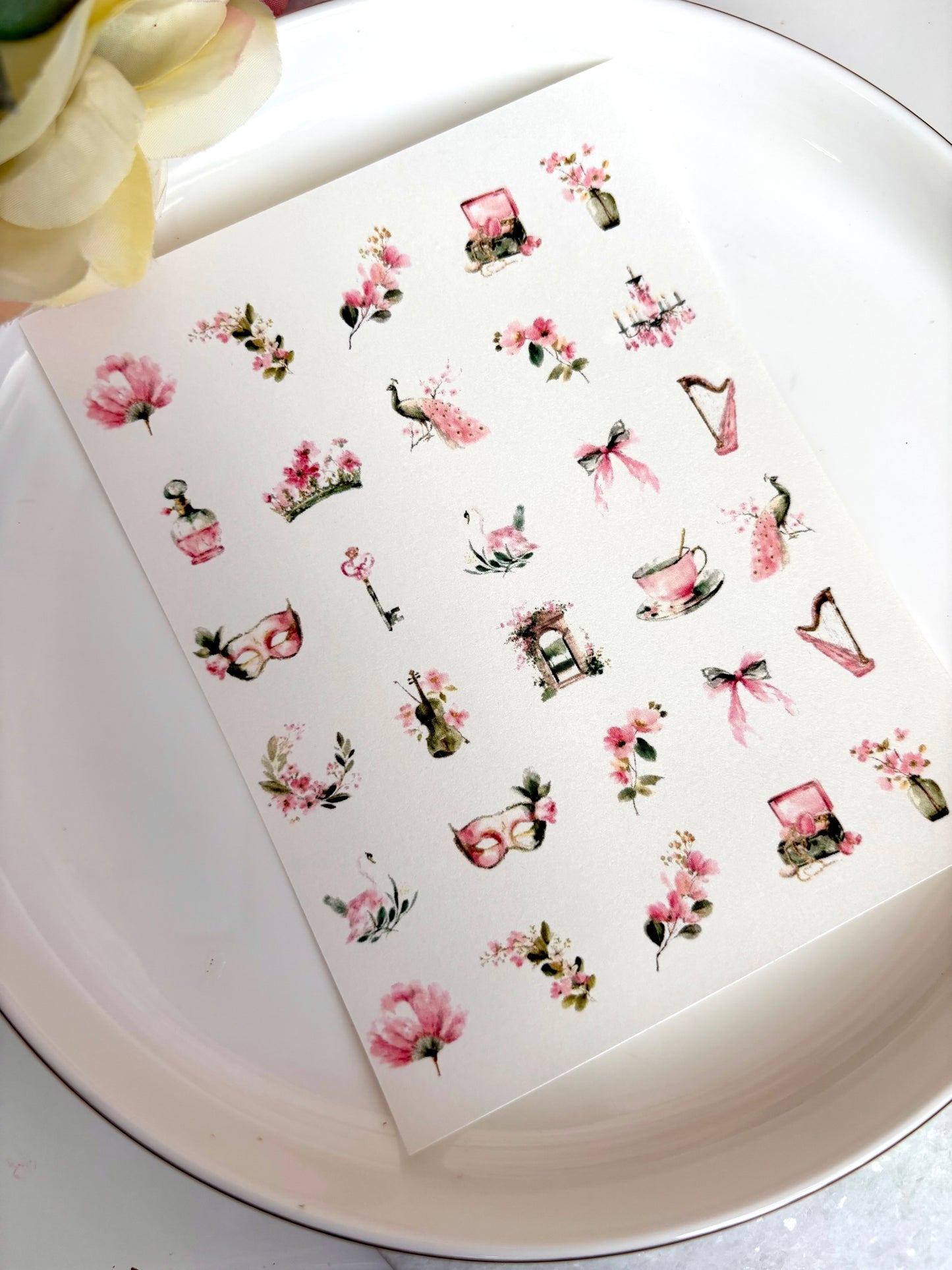 Pink Romance Charm Paper