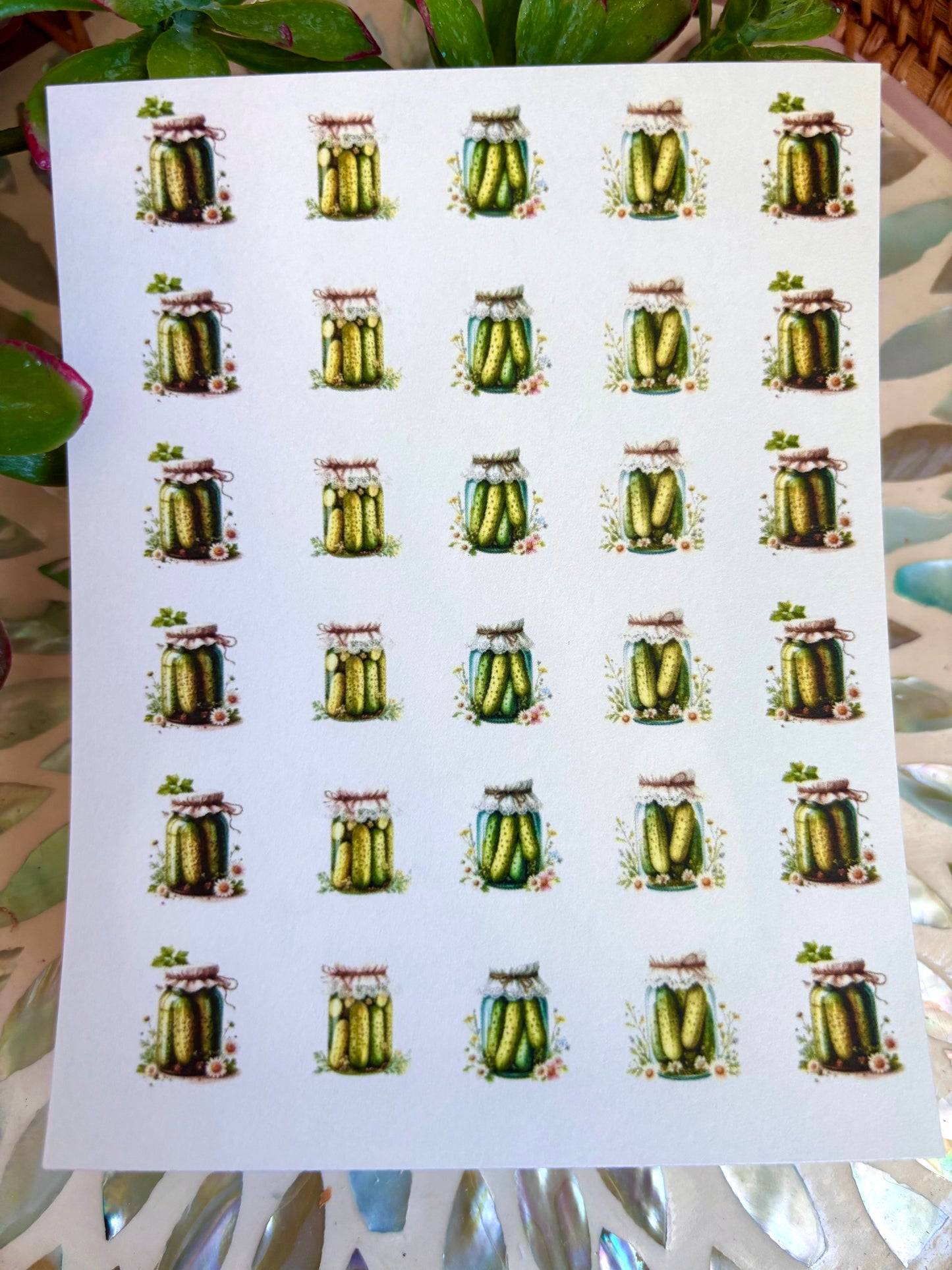 Pickle Charm Transfer Paper