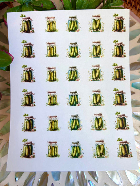 Pickle Charm Transfer Paper