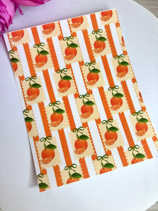 Orange Stamp Transfer Paper