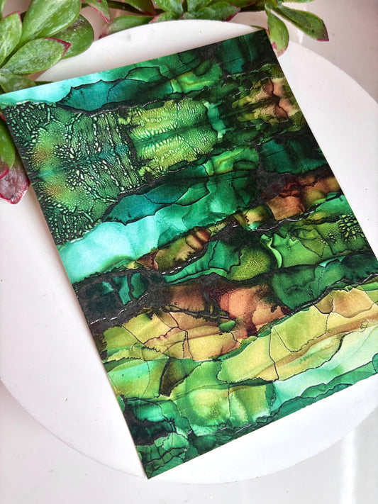 Green Stripe Ink Transfer Paper