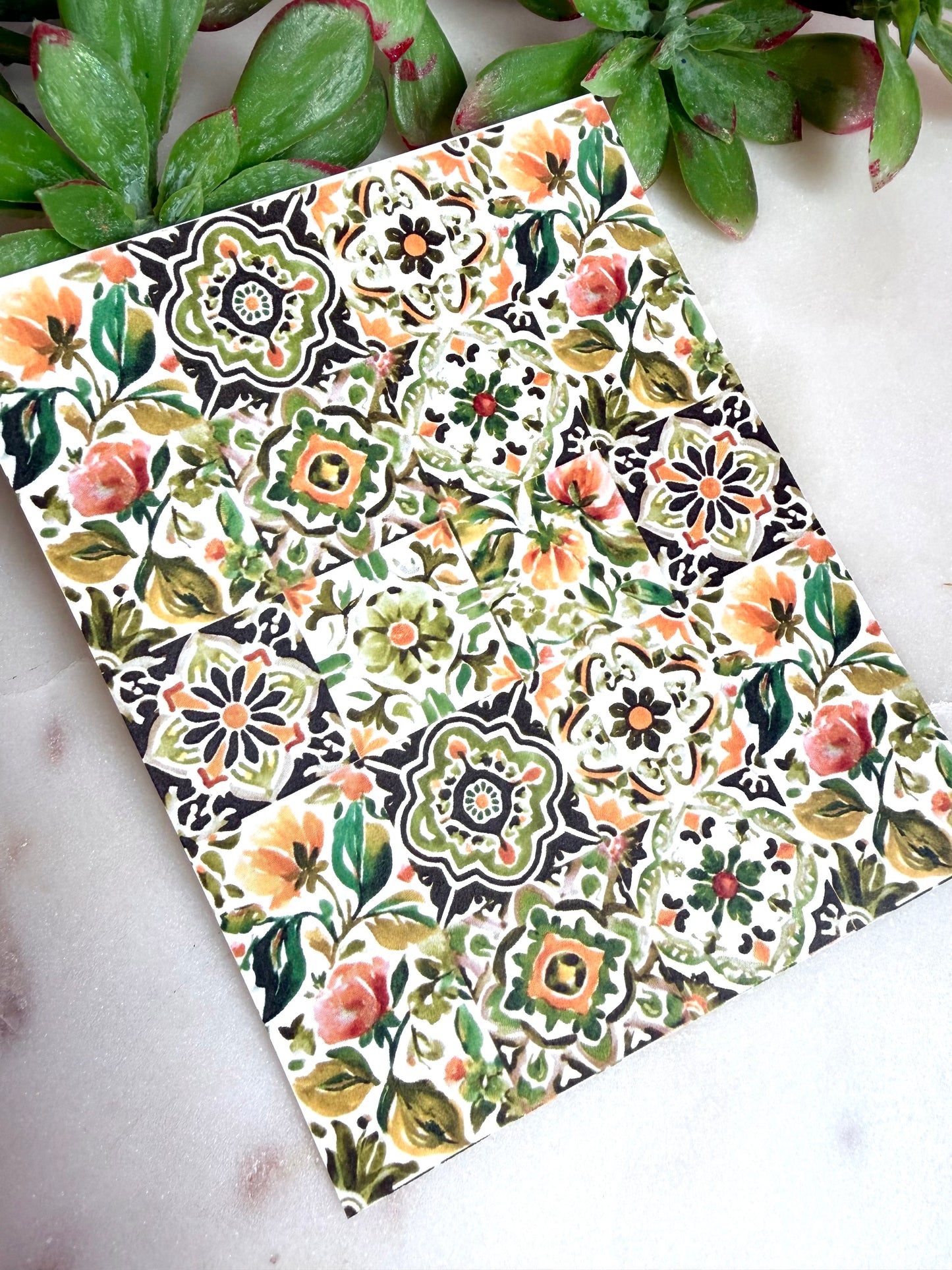 Mediterranean Floral Tile Transfer Papers