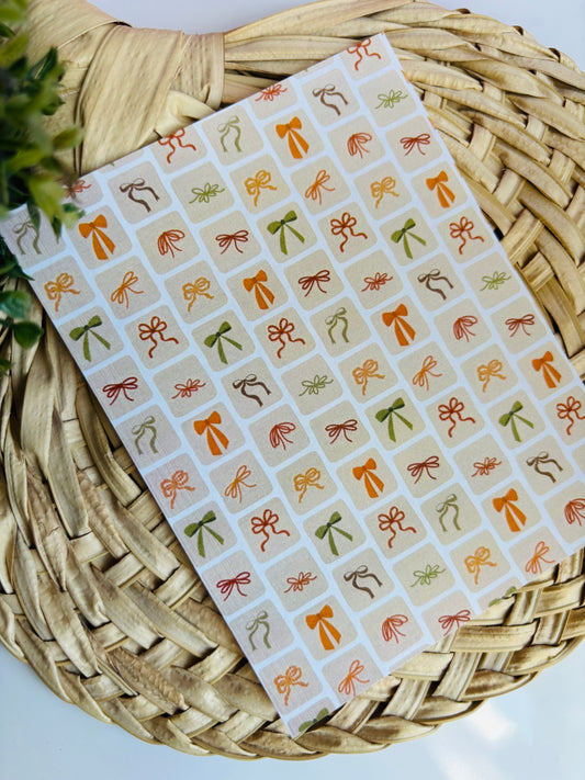 Autumn Bows Transfer Paper