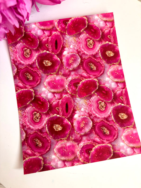 Fuschia Geode Transfer Paper