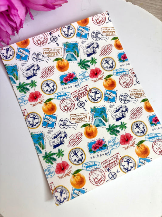 Travel Stamps Transfer Paper