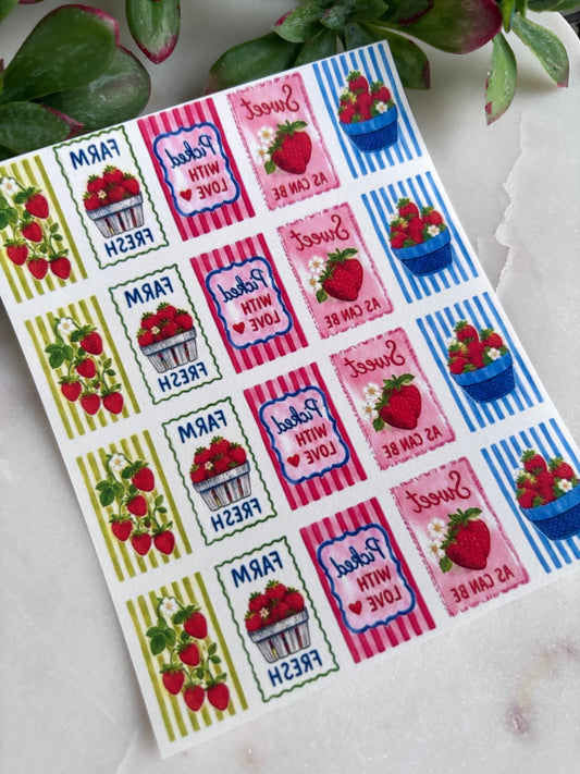Sweet Strawberry Tile Transfer Paper
