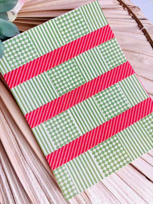 Checks and Stripes Holiday Transfer Paper