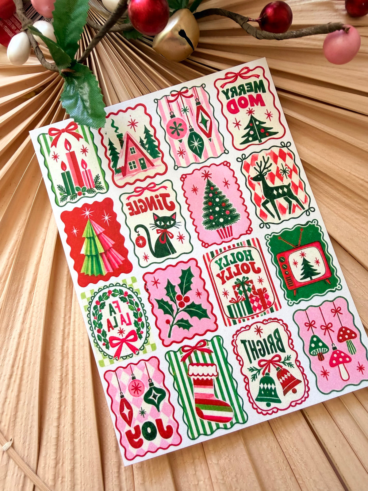 Merry Jingle Tile Transfer Paper