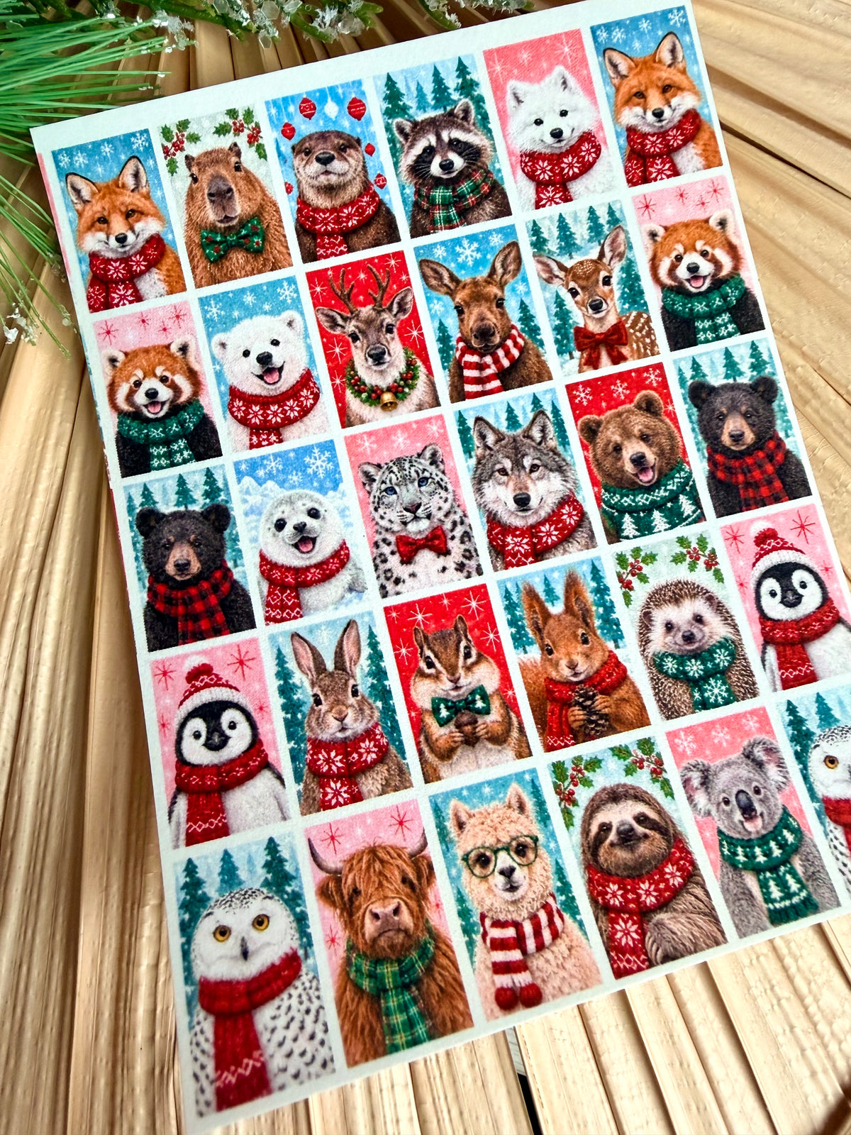 Holiday Animal Tile Transfer Paper