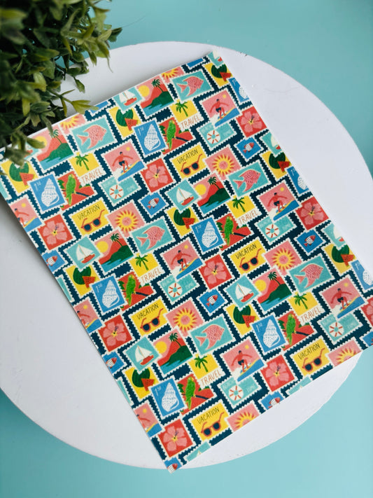 Travel Navy Transfer Paper