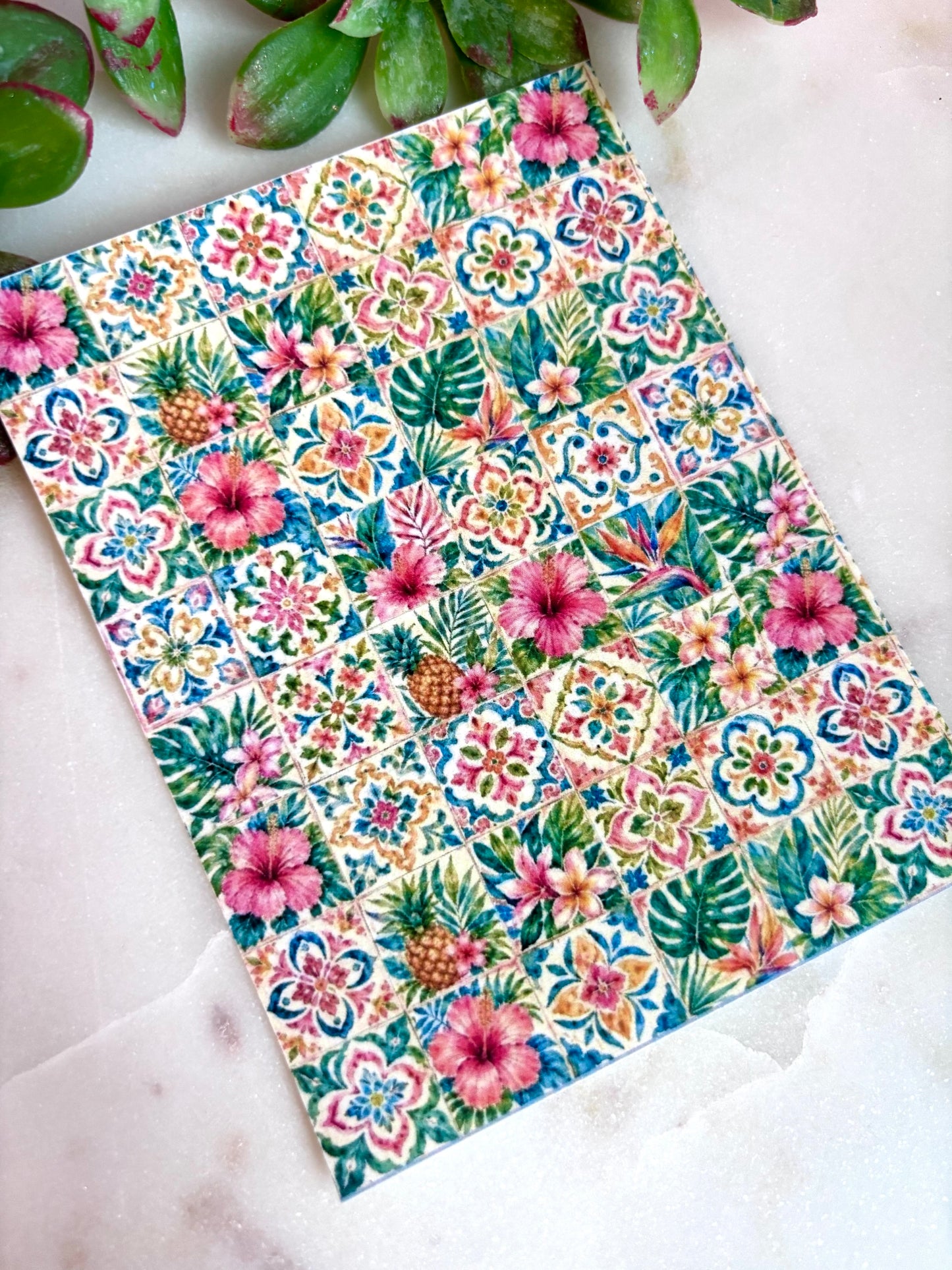 Tropical Tile Transfer Paper