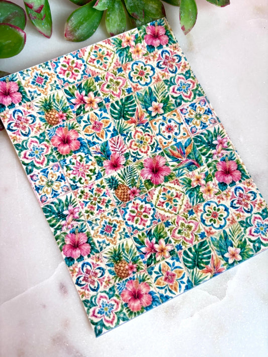 Tropical Tile Transfer Paper